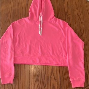 Hot pink cropped hoodie